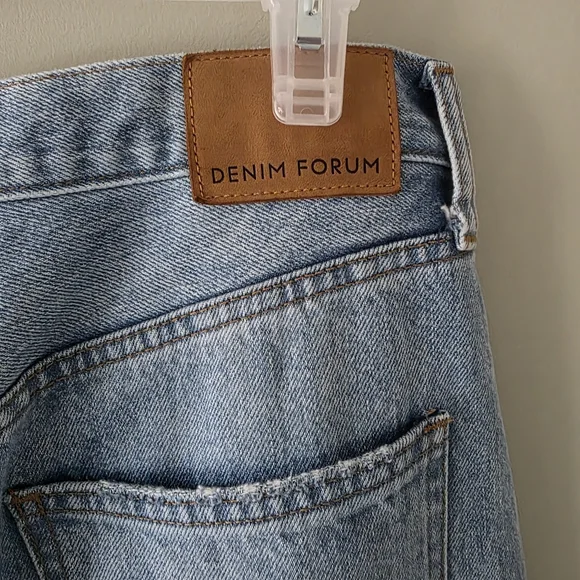 Denim Forum 28 Indie Sleeze Slouchy 90s Organic Button Fly BF High Rise Jeans - Picture 12 of 16